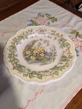 VTG Royal Doulton Brambly Hedge ‘Spring’ 8” Collector Plate by Jill Barklem 1982